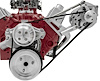 Outward Mount Performance Serpentine Drive Kit Includes Brackets and Pulleys to Install: Standard Rotation Short Water Pump - image 1