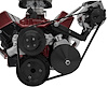Outward Mount Performance Serpentine Drive Kit [Small Block Chevy] Black - image 1