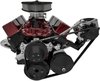 Outward Mount Performance Serpentine Drive Kit [Small Block Chevy] Black - image 2