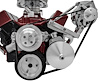 Outward Mount Performance Serpentine Drive Kit Includes Brackets and Pulleys to Install: Standard Rotation Short Water Pump - image 1