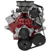 20730-08 Small Block Chevy High Flow Serpentine System; Driver; SWP; Saginaw-Key; Black - image 2