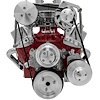 Inward Mount High Water Flow Serpentine Drive Kit Includes Brackets and Pulleys to Install: Reverse Rotation Short Water Pump - image 1