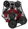 21015-08 Small Block Chevy Serpentine Conversion - AC & PS - SWP - Saginaw-Key - Black - image 1