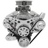 21085 Small Block Chevy Revolver Serpentine System; PS & ALT; Saginaw-Keyway; Billet - image 2