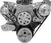 21090-06 Small Block Chevy Revolver Serpentine System; PS & ALT; Saginaw-Keyway; Chrome - image 1