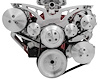 21135-06 Small Block Chevy Style Track Serpentine System - Corvette - AC & PS - Chrome - image 1
