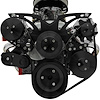 21150-08 Small Block Chevy Black Style Track Serpentine Kit (AC/PS/ALT) - image 1