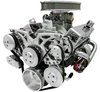 21150 Small Block Chevy Clear Powder-Coat Style Track Serpentine Kit (AC/PS/ALT) - image 3