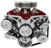 21155-06 Small Block Chevy Chrome Style Track Serpentine Kit (AC/PS/ALT) - image 2
