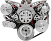 21160-06 Small Block Chevy Revolver Serpentine System - AC & PS - GMT2 - Chrome - image 1