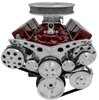 21170-06 Small Block Chevy Revolver Serpentine System; Corvette - AC & PS - GMT2 - Chrome - image 3
