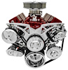 21250-06 Big Block Chevy Chrome Style Track Serpentine Kit (AC/PS/ALT) - image 1