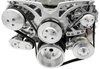 21250 Big Block Chevy Clear Powder-Coat Style Track Serpentine Kit (AC/PS/ALT) - image 2