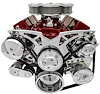 21255-06 Big Block Chevy All Inclusive Chrome Style Track Serpentine System (AC/PS/ALT) - image 1