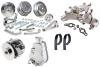 Standard-Mount Serpentine Conversion Kit Small Block Chevy, Long Water Pump [Chrome Finish] - image 1