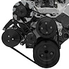 22045-08 Small Block Chevy High Flow Serpentine Conversion Ultra - AC & ALT - Black - image 1