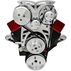 22210-06 Small Block Chevy Style Track - Street Rod - AC & ALT - Chrome - image 1
