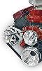 Ultra Series Mid-Mount Serpentine Belt Performance Pulley Kit GM 6-12 O"clock Mounting - image 1