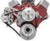 Ultra Series Mid-Mount Serpentine Belt High Water Flow Pulley Kit GM 6-12 O"clock Mounting - image 1