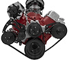 Ultra Series Extra High Mid-Mount Serpentine Pulley Kit for Big Block Chevy [Black] - image 1