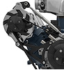 30025-08 Small Block Ford Alternator Bracket Deluxe - Black - image 1