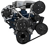30140-08 Small Block Ford High Flow Serpentine Conversion Deluxe - 302 - AC & PS - Black - image 1