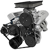 30163-08 Small Block Ford Serpentine Conversion Ultra; Early; 3 Bolt; PS-Saginaw; Black - image 1