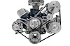 30173-08 Small Block Ford Serpentine System; AC; Early; 4 Bolt; PS-Saginaw; 302; Black - image 1