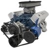 30175-08 Small Block Ford Serpentine Conversion; 302; Early; 4 Bolt; PS-Mustang; Black - image 2