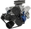 30186-08 Small Block Ford Serpentine System; 302; Late; 4 Bolt; AC PS; PS-Mustang; Black - image 3