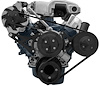 Performance Serpentine Drive Kit Ford 351W with Power Steering [Black Powdercoated] - image 1