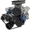 30376-08 Small Block Ford Serpentine System; 351W; Early; 4 Bolt; AC & PS-Mustang; Black - image 2