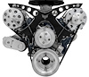 30465-07 Small Block Ford Revolver Serpentine System - AC & ALT - Black Onyx - image 1