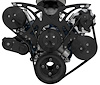 30490-08 Small Block Ford Black All Inclusive Style Track Serpentine System (AC/PS/ALT) - image 1