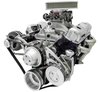 Deluxe High Water Flow Serpentine Pulley Kit, SB-Chrysler 318-360 with Saginaw Press Fit Power Steering Pump - image 2