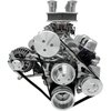 Deluxe High Water Flow Serpentine Pulley Kit, SB-Chrysler 318-360 with A/C and Saginaw Press Fit Power Steering Pump - image 2