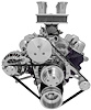Deluxe High Water Flow Serpentine Pulley Kit, SB-Chrysler 318-360