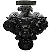 40430-08 Small Block Chevy Style Track Serpentine System - AC & ALT - Black - image 1