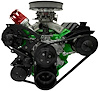Ultra Mid-Mount Serpentine Drive Kits Chrysler Big Block 440 Tall-Deck V8 - image 1