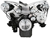 40710-06 Chrysler Gen III Hemi Style Track Serpentine System - AC & PS - Chrome - image 1
