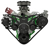 40730-08 Big Block Chrysler Style Track Serpentine System - PS & ALT - Black - image 1