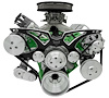 40745-07 Big Block Chrysler Style Track Serpentine System - AC & PS - Black Onyx - image 1