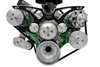 40745-07 Big Block Chrysler Style Track Serpentine System - AC & PS - Black Onyx - image 3