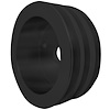 5051-08 Small Block Chevy Corvette Crankshaft Pulley - V-Belt - '71-82 - Black - image 1