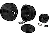 6330-08 Small Block Chevy Serpentine Pulley Kit - LWP - 2V - Black - image 1