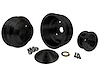 6355-08 Small Block Chevy Serpentine Pulley Kit - LWP - 2V - Black - image 1