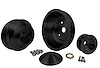 6370-08 Small Block Chevy High Flow Serpentine Pulley Kit - LWP - Black - image 1