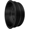 6381-08 Small Block Chevy High Flow Serpentine Crankshaft Pulley - LWP - 2V - Black - image 1