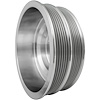 6381-09 Small Block Chevy High Flow Serpentine Crankshaft Pulley - LWP - 2V - Silver - image 1
