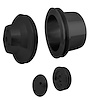 7005-08 Big Block Chevy V-Belt Pulley Kit - 1V - LWP - Black - image 1
